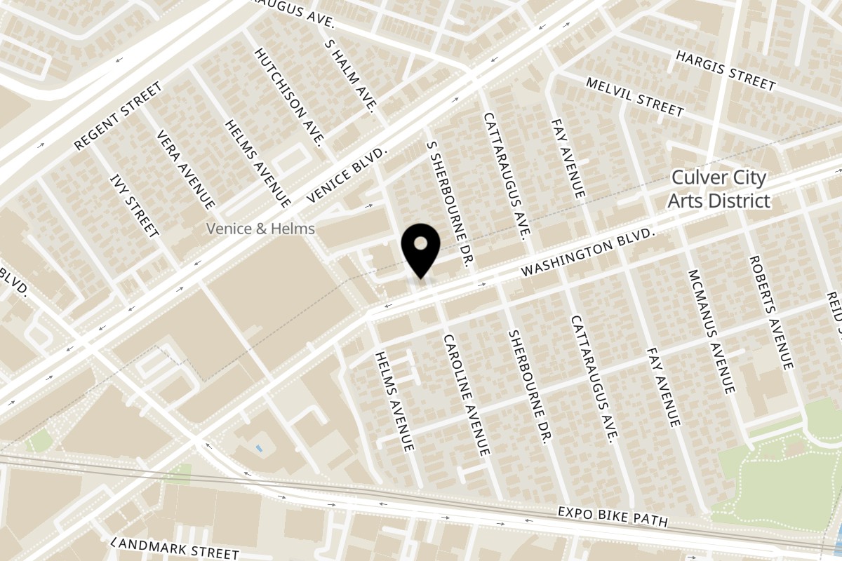Map showing the location of Pinches Tacos Culver City on 8665 Washington Blvd in Culver City